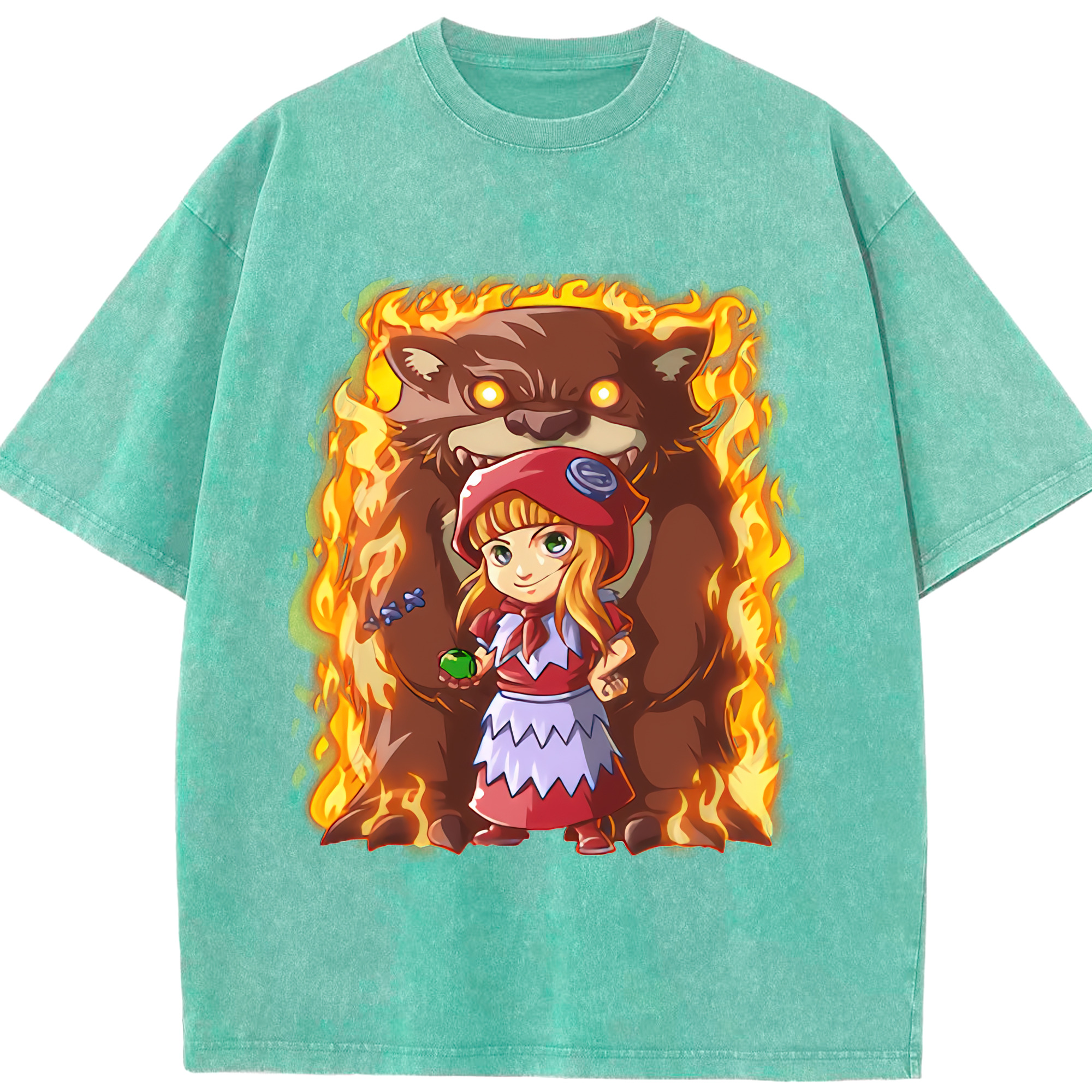 リーグ・オブ・レジェンド League of Legends LOL 綿100% ヴィンテージ風 半袖Tシャツ（フロントプリント）
